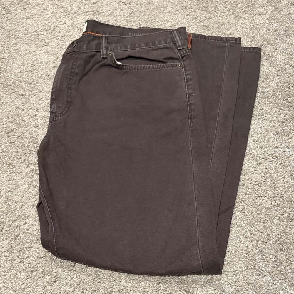 Dockers Brown Straight-Leg Chinos with Leather Patch